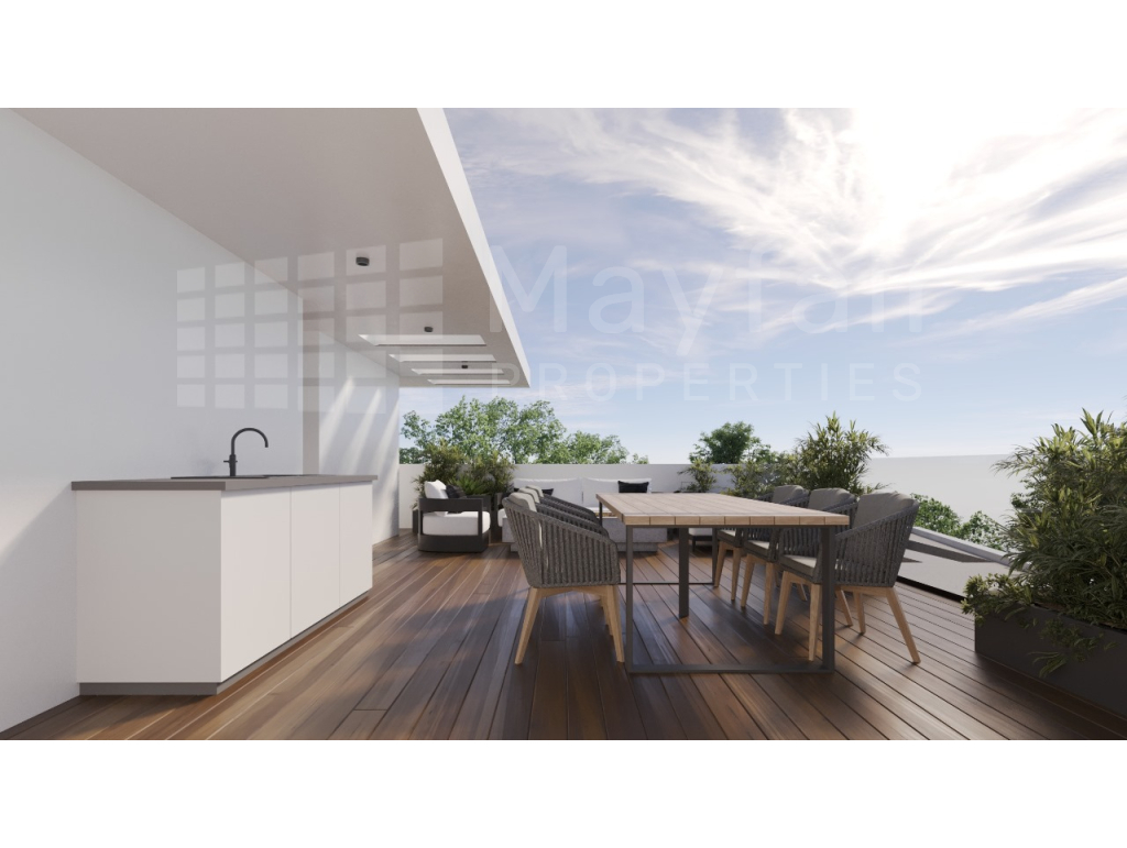 2 Bedroom Top Floor Sea View Penthouses with Roof Garden for Sale