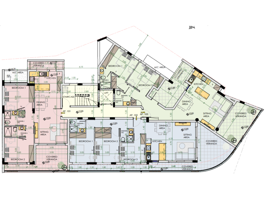 4 plus 1 Bedroom Top Floor Apartment with Roof Garden for Sale
