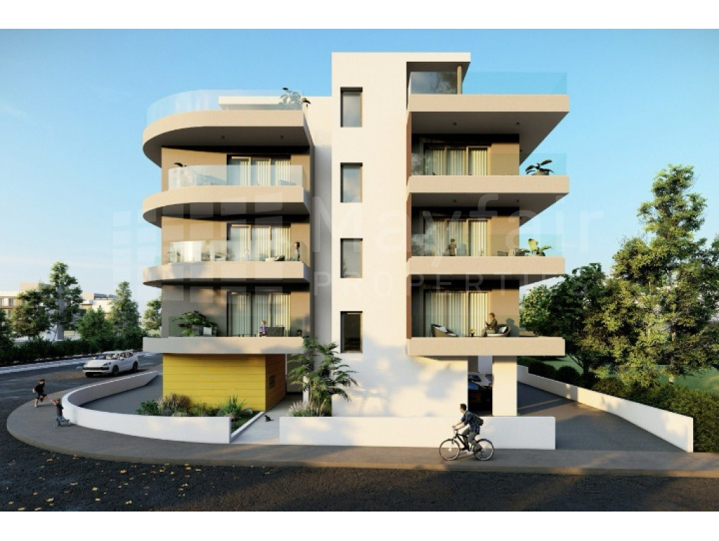 2 Bedroom Top Floor Apartment with Roof Garden in Aradippou For Sale