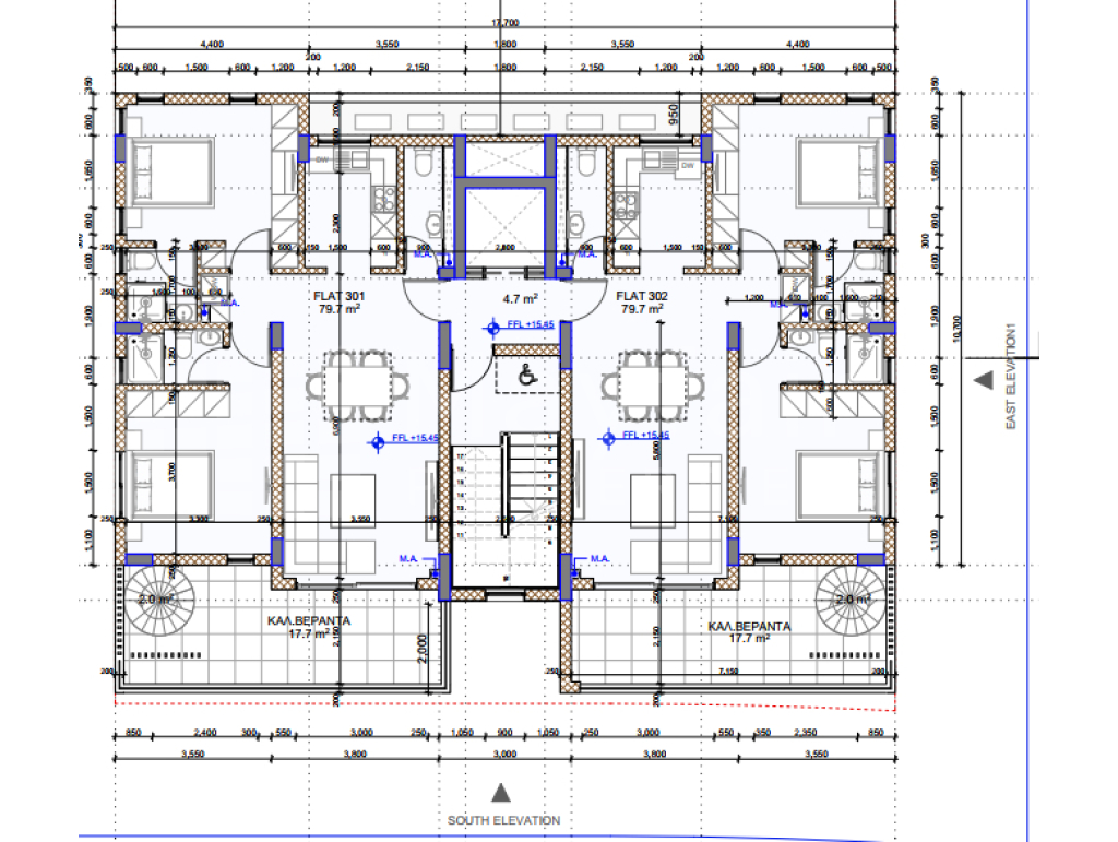 2 Bedroom Penthouse with Roof Garden For Sale in Livadia