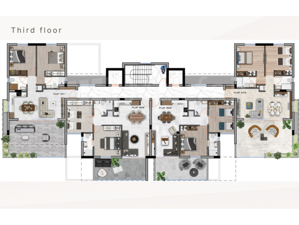 2 Bedroom Top Floor Apartment with Roof Garden in Livadia For Sale