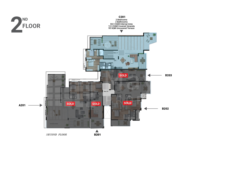 2 Bedroom Ground-floor Apartment with Garden in Livadia For Sale