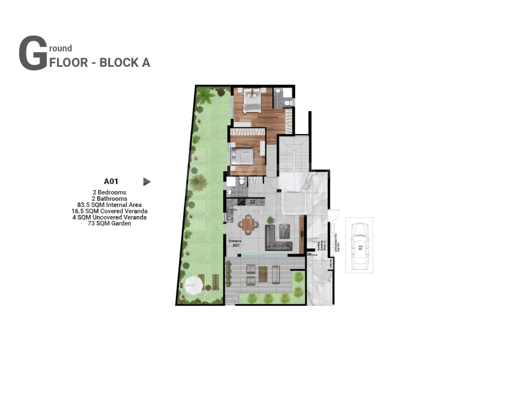 2 Bedroom Top-floor Apartment with Roof Garden in Livadia For Sale