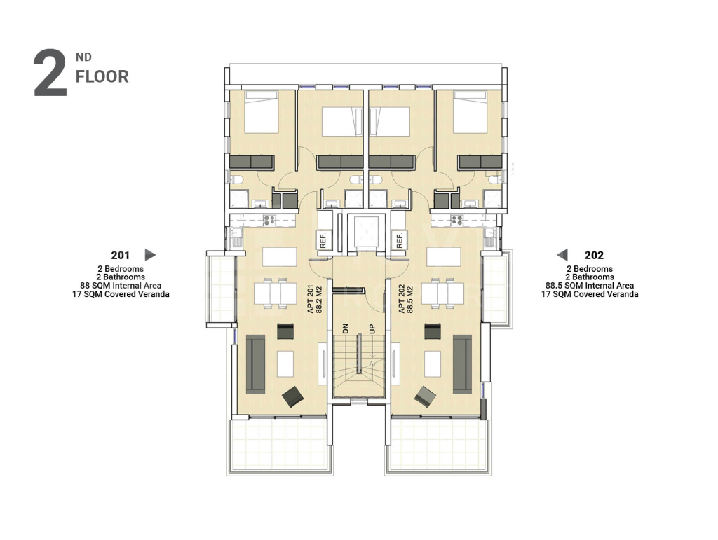 2-Bedroom Penthouse with Roof Garden For Sale in Chrysopolitissa