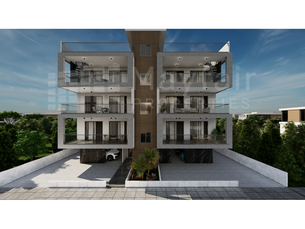 2 Bedroom Penthouse with Roof Garden in Aradippou For Sale