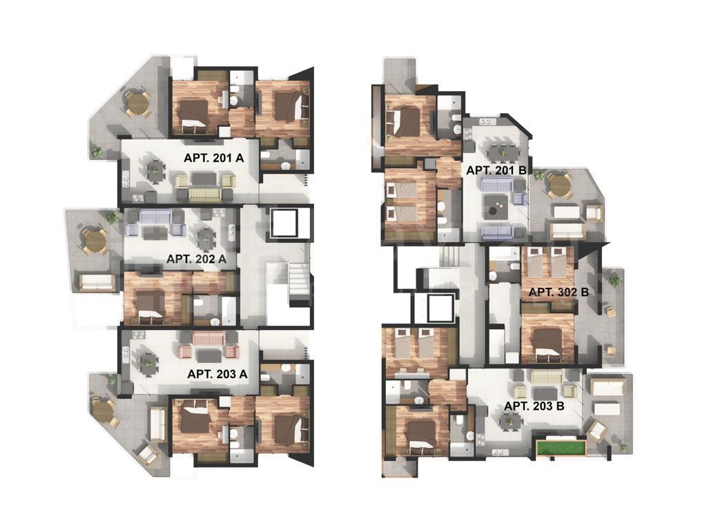 2 Bedroom Topfloor Apartment with Roofgarden for Sale 
