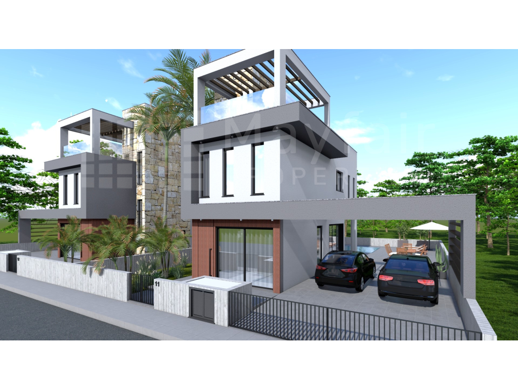 3-Bedroom Detached House with Pool For Sale in Dekelia Road - Pyla