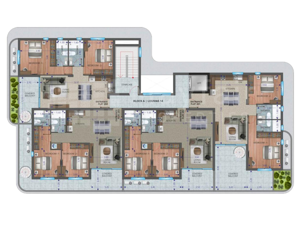 2 Bedroom Top Floor Apartment in Livadia For Sale