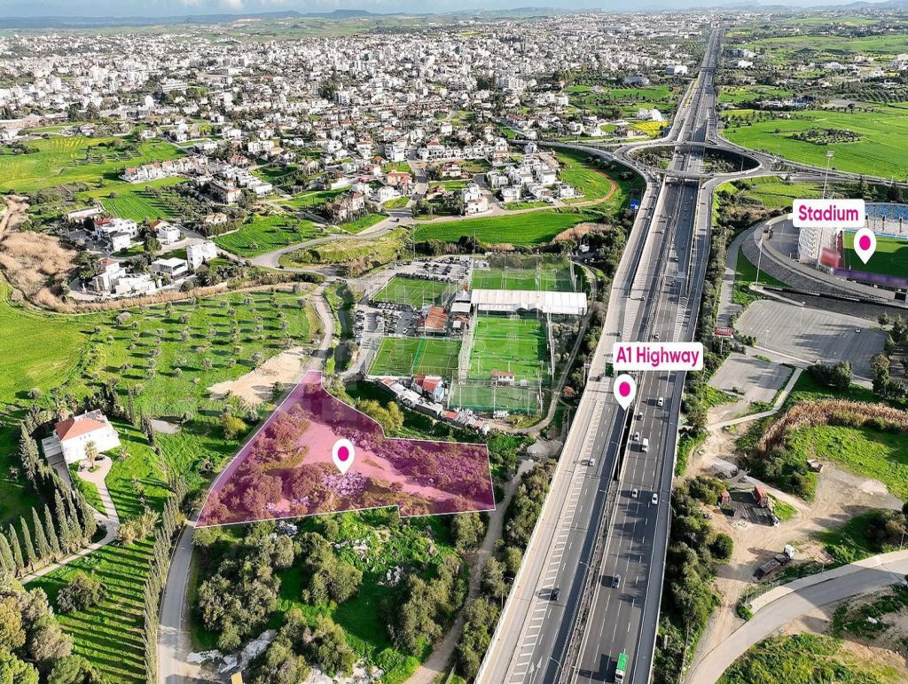 Prime special zone field located in Strovolos, Nicosia, opposite GSP Stadium