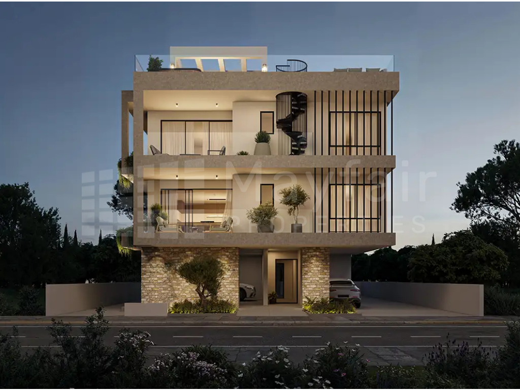 1plus1 bedroom Top Floor Apartment with Roof Garden for Sale in Livadia