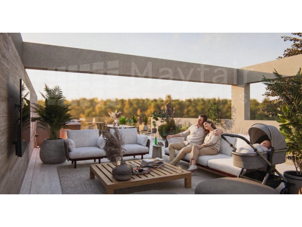 2 Bedroom Penthouse with Roof Garden in Aradippou for Sale