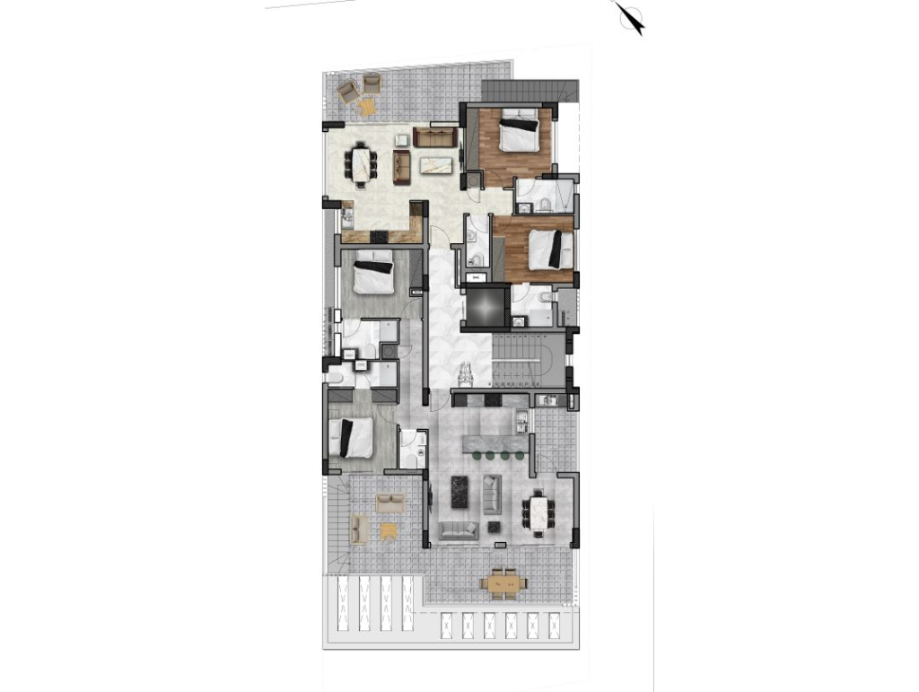 2plus1-bedroom Penthouse in Aradippou for Sale