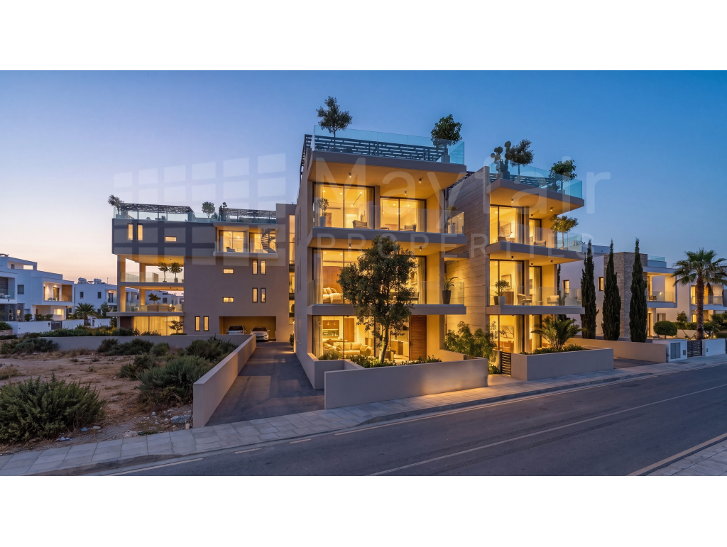 1-Bedroom Penthouse with Roof Garden for Sale in Krassas