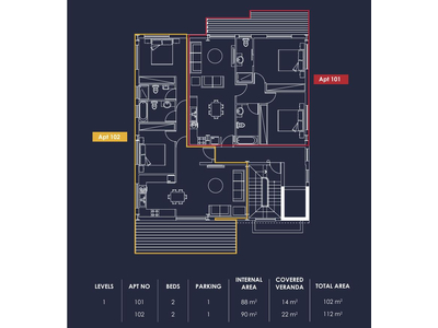 2 Bedroom Apartments for sale in Town Center