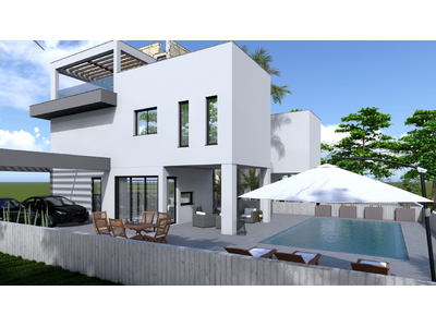 3-Bedroom Detached House with Pool For Sale in Dekelia Road - Pyla in Larnaca