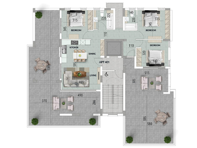 3-bedroom Penthouse in Kamares For Sale