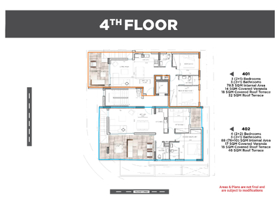 2plus1 Bedroom Penthouse for Sale in Port area